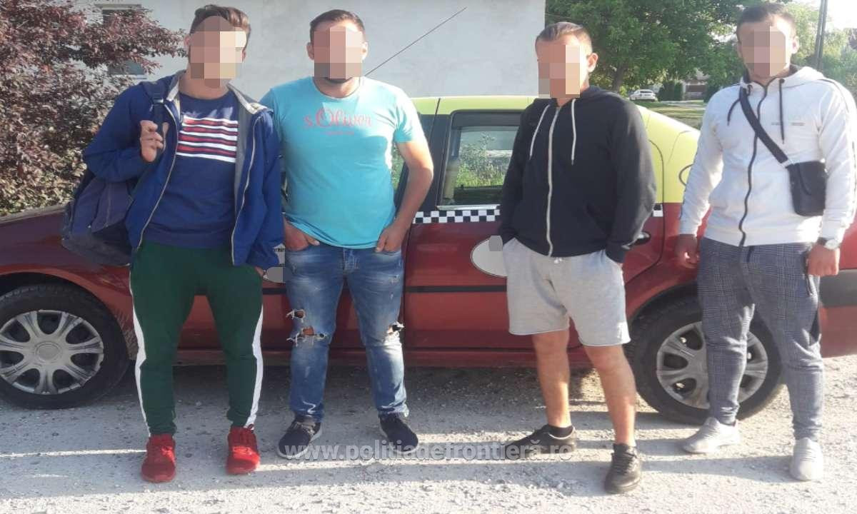 Patru migranţi, prinşi când încercau să treacă graniţa în taxi. Unde sperau să ajungă