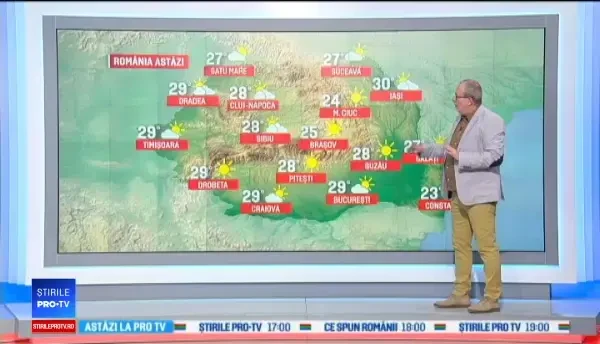 Maxime de până la 30 de grade marți, cu vânt puternic în Dobrogea. Prognoza meteo