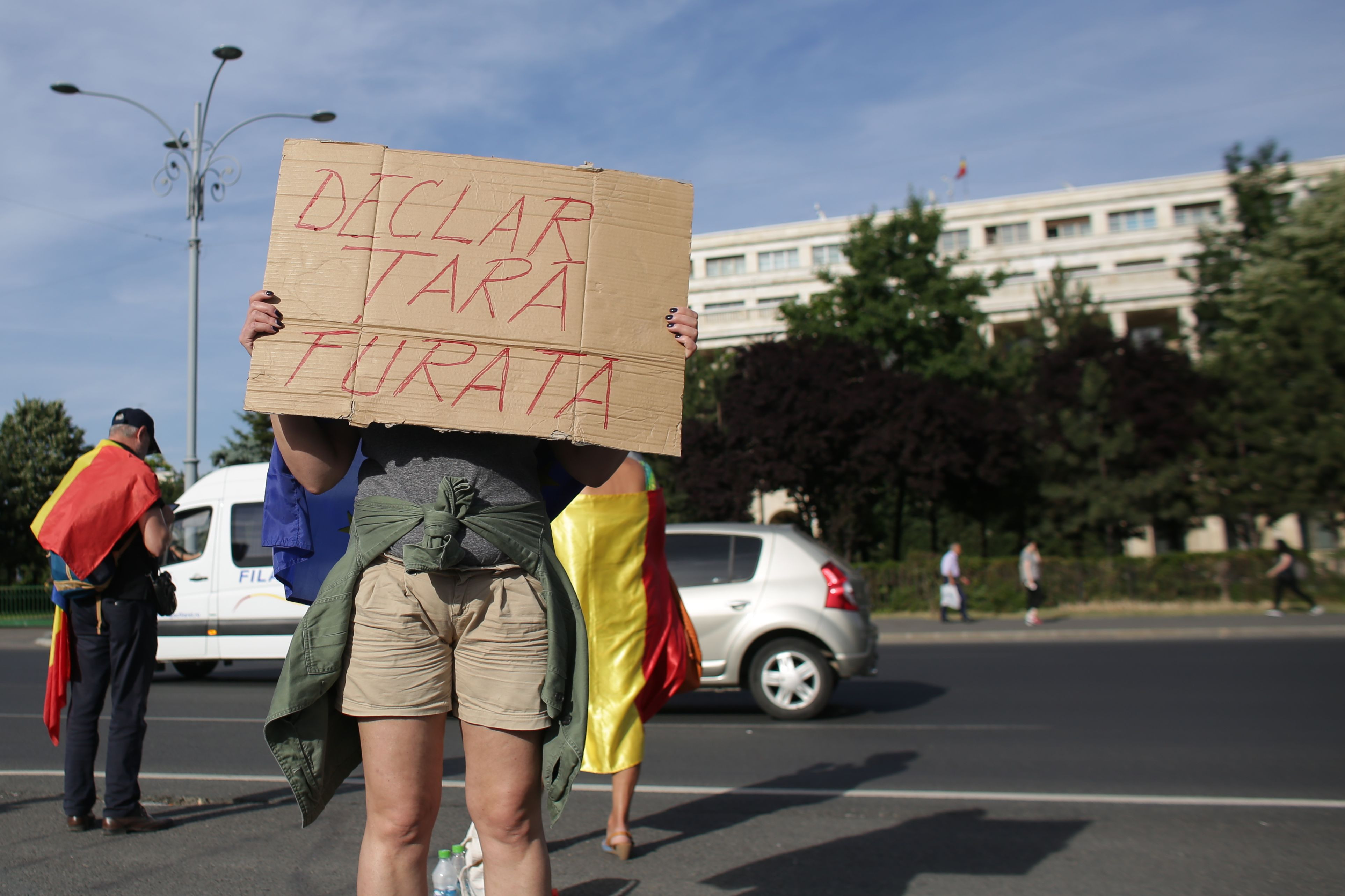 Protest in Piata Victoriei