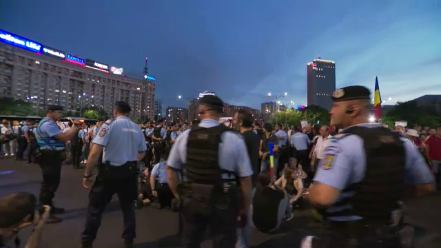 Protest in Piata Victoriei