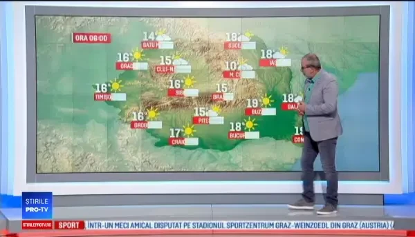 Vreme călduroasă în aproape toată țara. Averse anunțate spre seară în zonele montane
