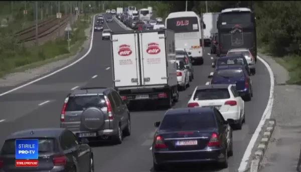 O oră și jumătate pentru o distanță de 20 de km. Aglomerație infernală pe DN1