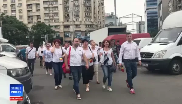 Miting PSD în Piata Victoriei
