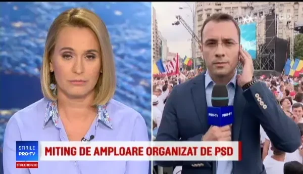 Miting PSD. Aproximativ 150.000 de oameni s-au strâns în Piața Victoriei
