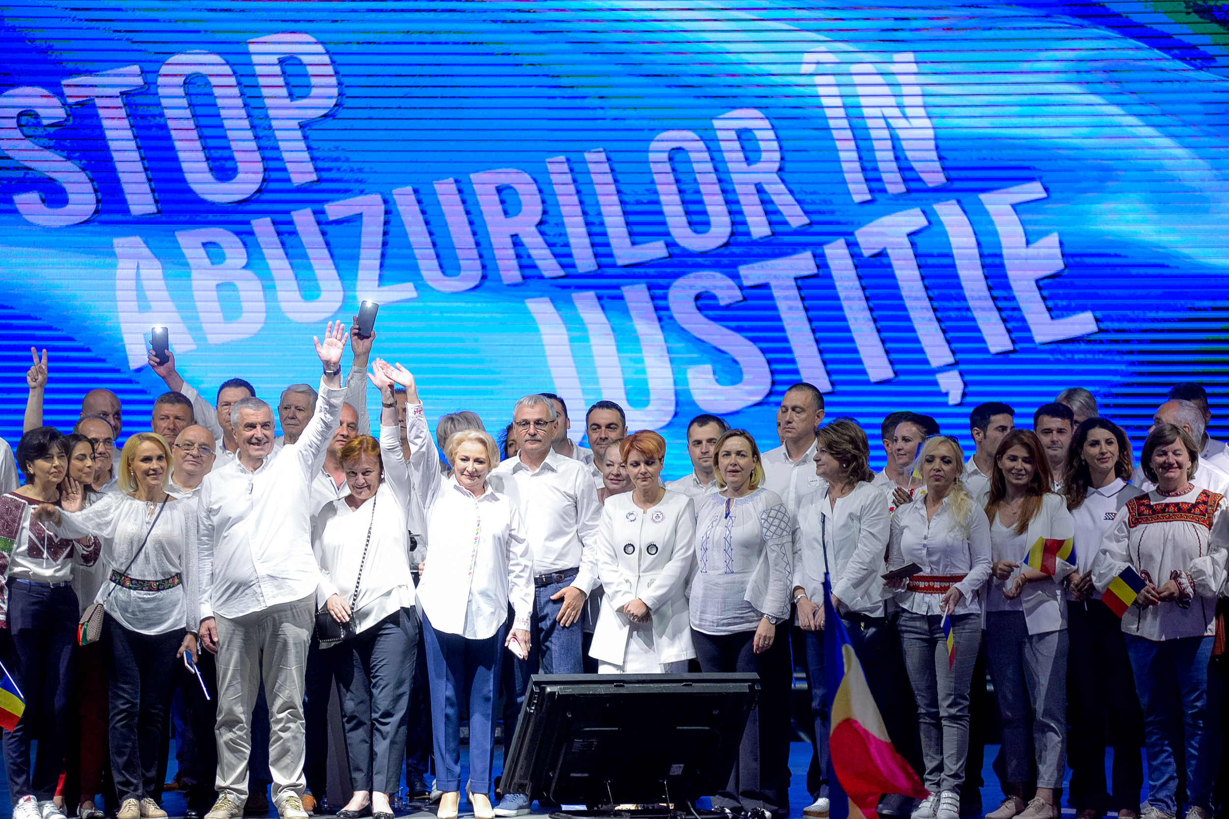 miting PSD, Liviu Dragnea, Viorica Dancila, Calin Popescu Tariceanu