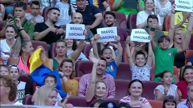 Halep prezentare trofeu pe Arena Nationala