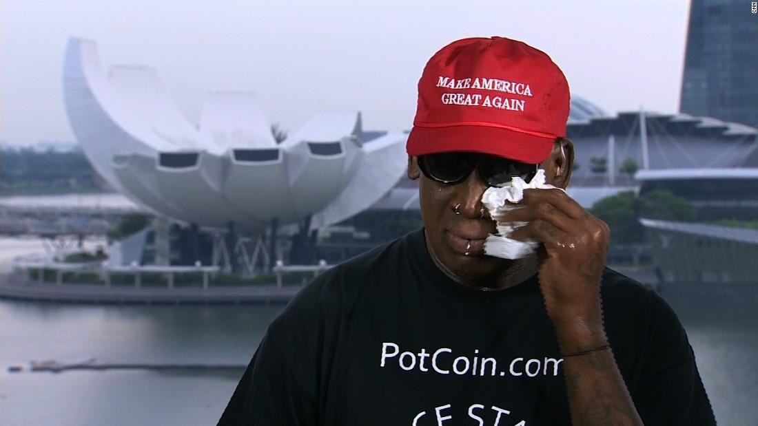 Fostul baschetbalist american Dennis Rodman a plâns la summit-ul Trump-Kim