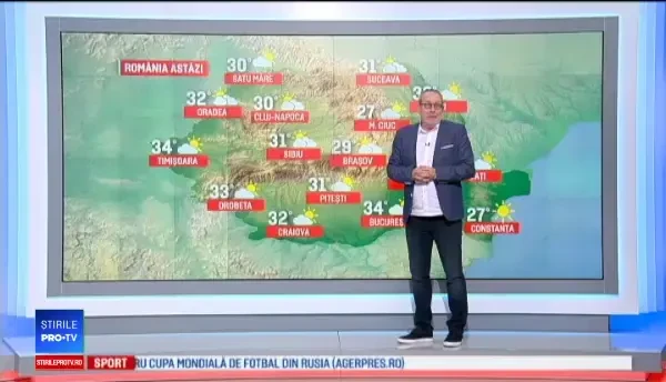 Vreme caldă, cu temperaturi de 35 de grade, marți. Prognoza meteo până vineri