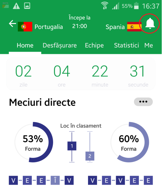 Aplicatie sport.ro 3