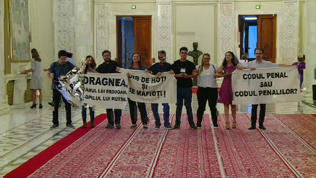 Prostest in Parlament