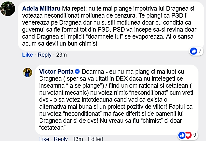 Victor Ponta pe Facebook