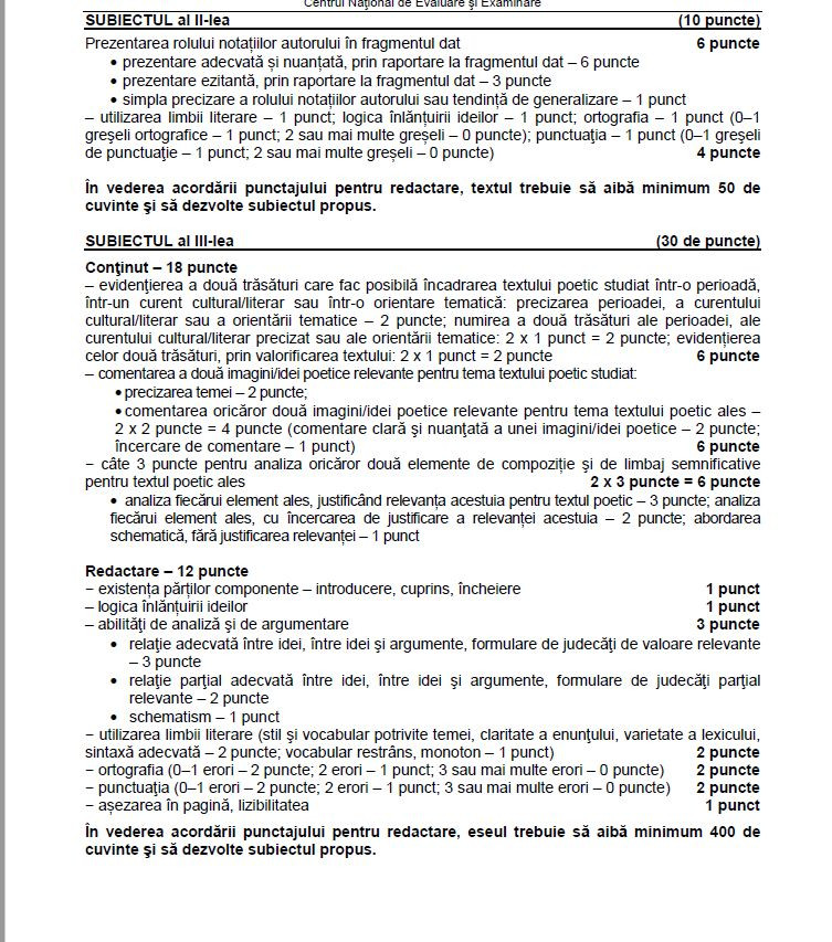 barem bac 2018 romana uman