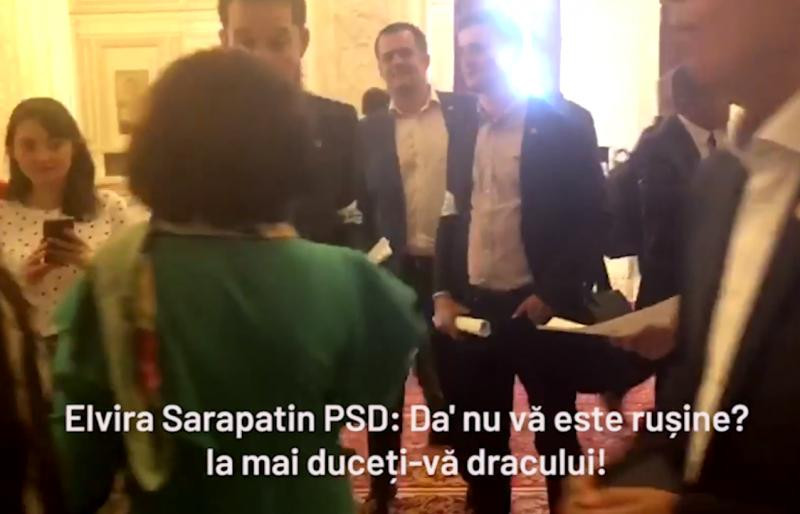 Membri USR, înjurați de o deputată PSD, pentru că au cerut demisia lui Dragnea. VIDEO