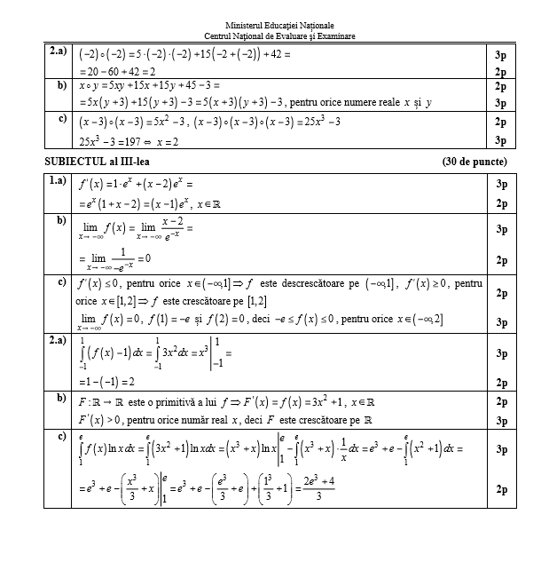 barem mate tehnologic bac 2018