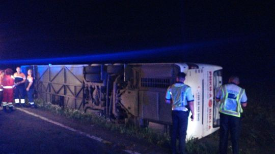 Un autocar cu 60 de turiști ucraineni, majoritatea copii, s-a răsturnat în Costanța