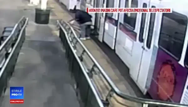 Bărbat, târât de tramvai. Mecanicul l-a observat, după ce a rămas în urmă, pe șine