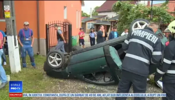 Femeie de 63 de ani, rănită într-un accident la Bistrița-Năsăud. La volan era chiar fiul ei