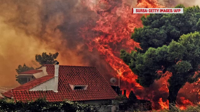 Bilanţul incendiilor devastatoare din Grecia a ajuns la 88 de morţi
