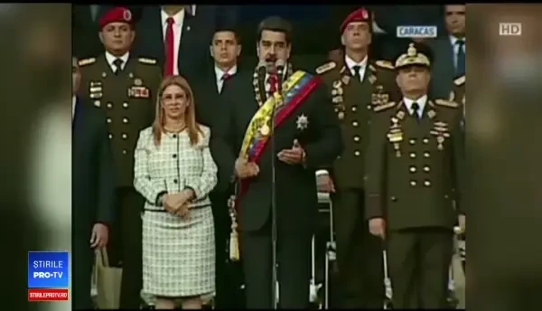 Nouă înregistrare cu tentativa de asasinare a lui Nicolas Maduro. Gestul bodyguarzilor