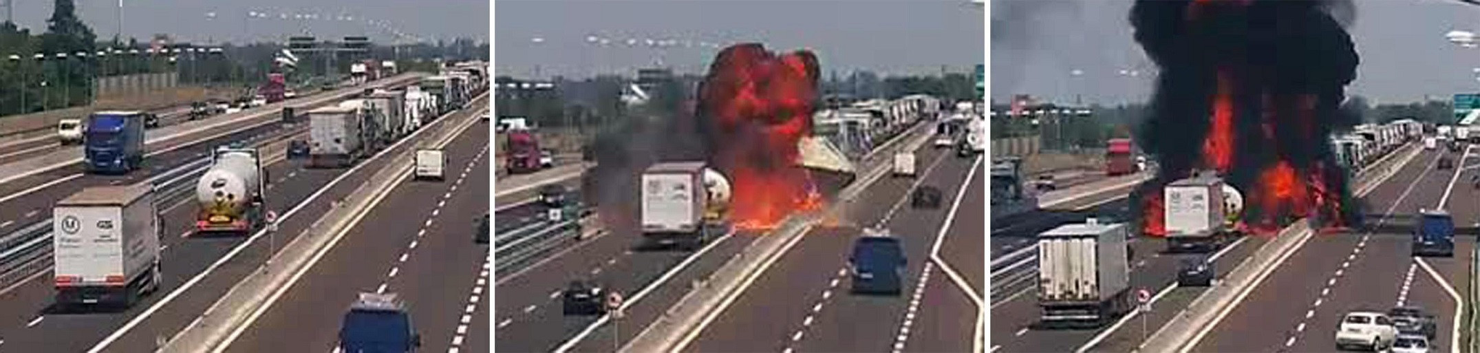 Filmul tragediei din Italia. Ultimele secunde dinaintea uriaşei explozii