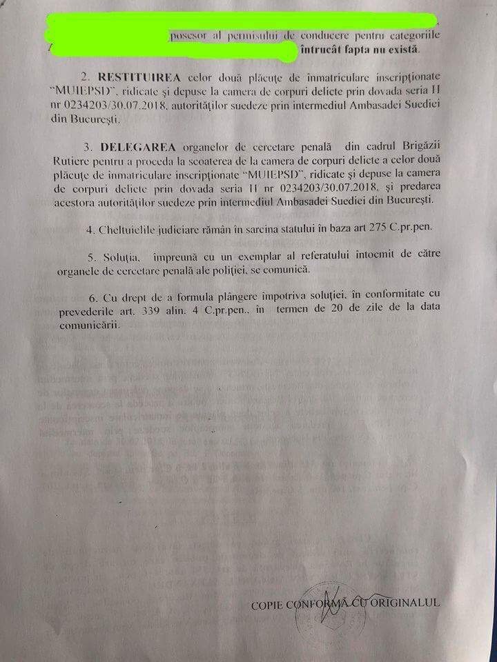 ordonanță clasare numere anti-PSD