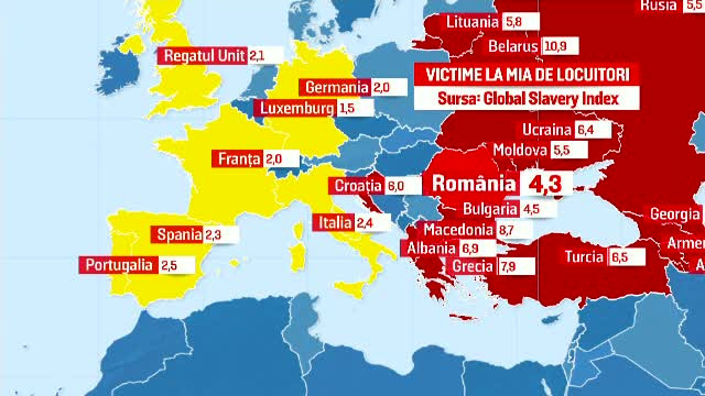 Studiu: 90.000 de români sunt sclavi. În ce țări sunt traficați