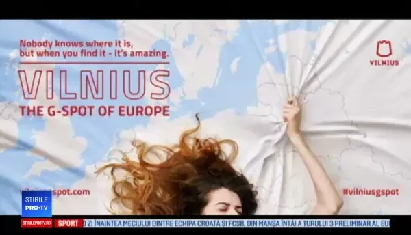Campanie controversată în Lituania. Capitala Vilnius, prezentată drept punctul G al Europei