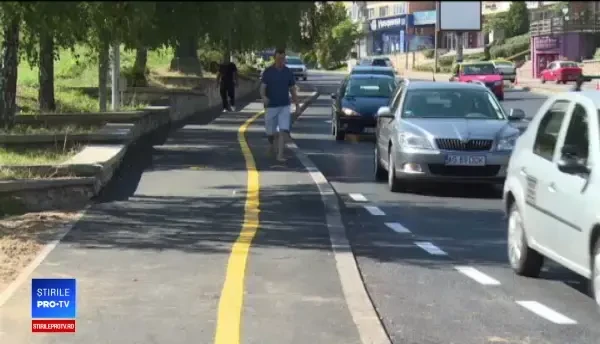 Cum arată pista de biciclete din Pitești. Bani irosiți