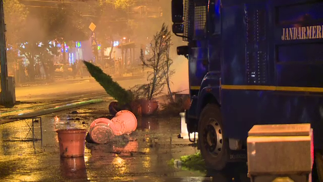 Piata Victoriei, proteste diaspora, gunoi, protestatari, curatenie,
