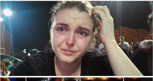 Mesajul emoționant al unei tinere din Piața Victoriei către tatăl său: "De data asta nu plâng pentru că mi-e dor de tine"