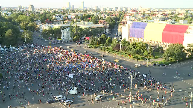 Protest in Piata Victoriei sambata