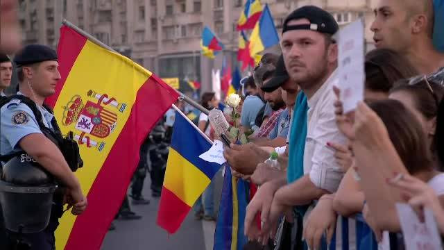 Protest in Piata Victoriei