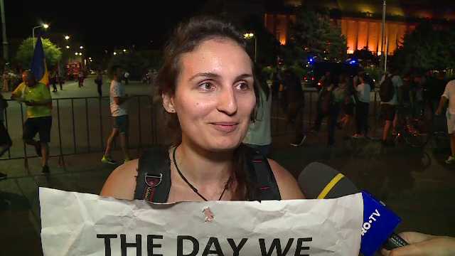 Protest in Piata Victoriei