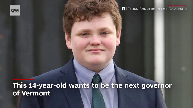 Un adolescent de 14 ani vrea să devină guvernatorul statului Vermont. Cum poate câștiga