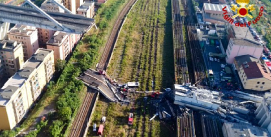 Accident Genova. Imagini filmate cu drona la o zi după tragedie. VIDEO