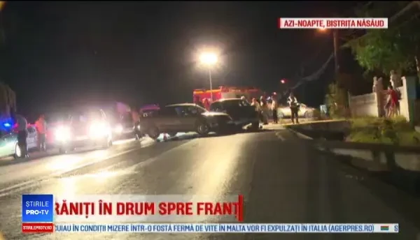 Șase răniți după impactul violent dintre două mașini, în Bistrița
