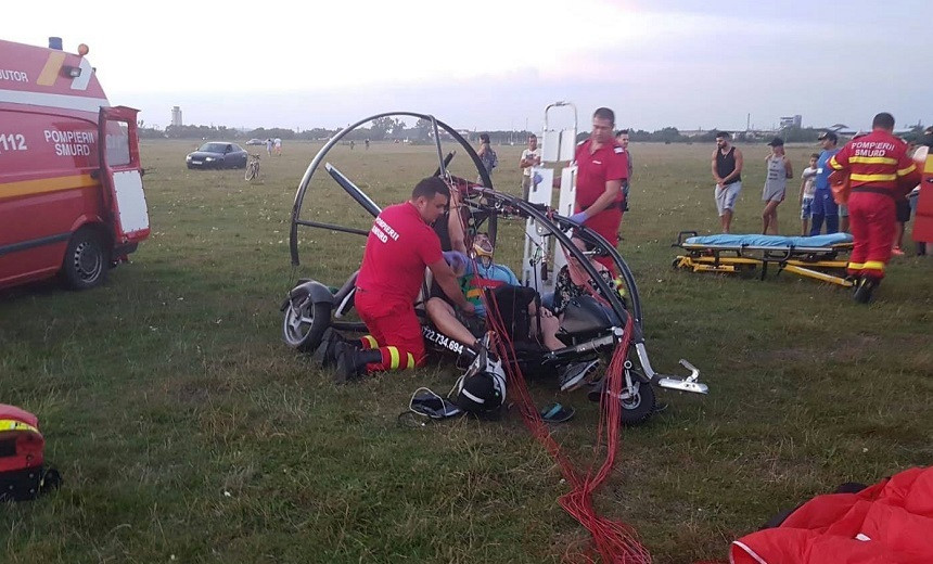 Doi bărbaţi au căzut cu parapanta, lângă Ocna Sibiului. În ce stare sunt