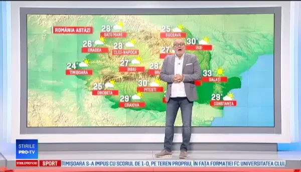 Vremea 27 august 2018. Căldură insuportabilă în S şi SE, ploi în restul ţării