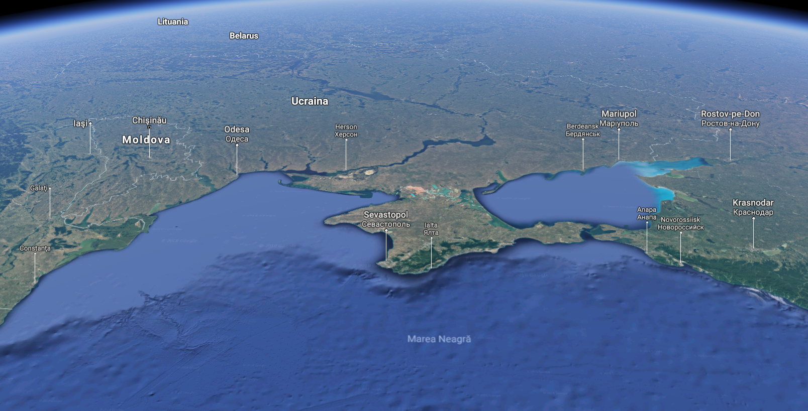 harta - Marea Neagra, Marea Azov