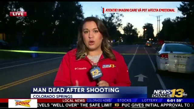 Reacția unei jurnaliste când vede că un șofer vrea să o calce cu mașina, în timpul unui live