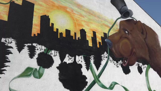 Artă stradală la Târgu Mureș: „Am adus ursul într-un spațiu utopic”