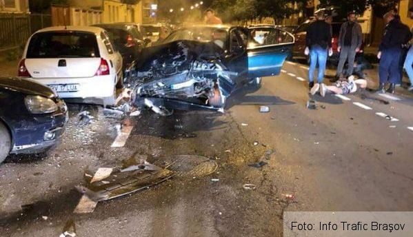 Dezastru în Braşov, după ce un şofer nu a oprit nici când poliţia a tras spre el. Ce ascundea
