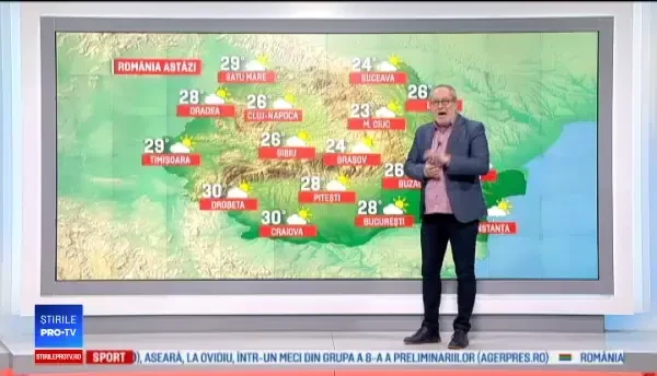 Vremea 12 septembrie 2018. Temperaturi ridicate cu înnorări și ploi temporare