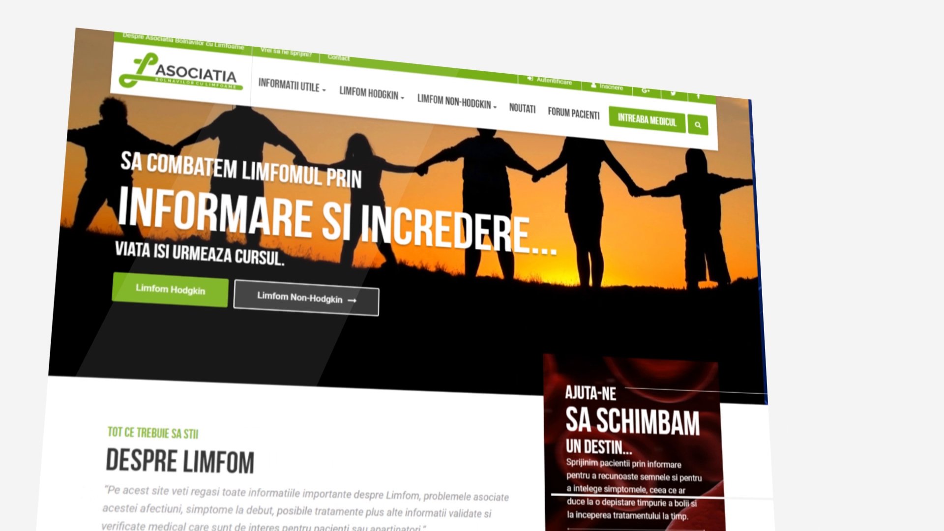Asociația Bolnavilor cu Limfoame a lansat o platformă online pentru oamenii care suferă de limfom