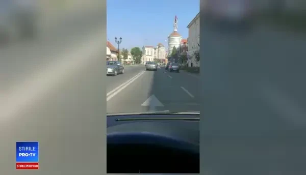 Șofer filmat conducând haotic în Alba Iulia. Explicația uluitoarea oferită polițiștilor