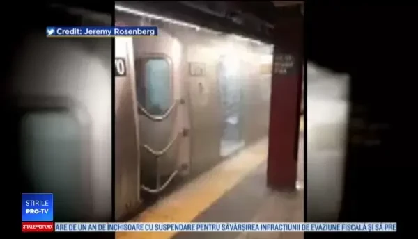 Zeci de staţii de metrou din New York, inundate după ploaie. Imagini incredibile filmate de călători