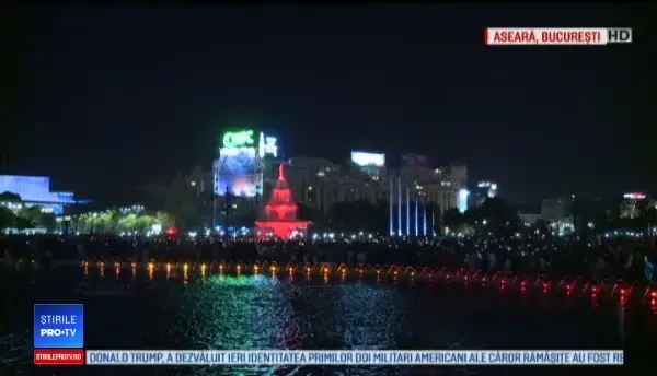 Fântânile din Piața Unirii din București, redeschise grandios. Greșeala observată de un spectator