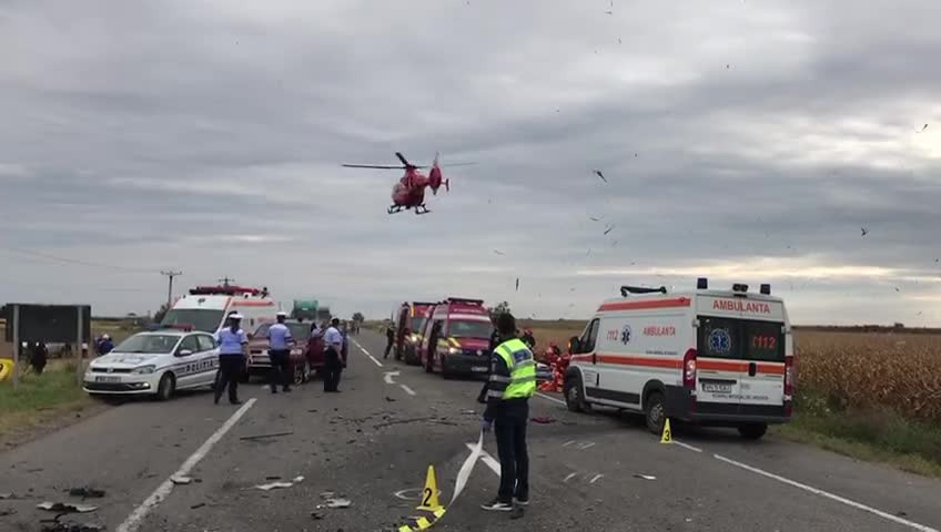 Accident cu 4 morți și 2 răniți în Vrancea. Planul roșu a fost activat