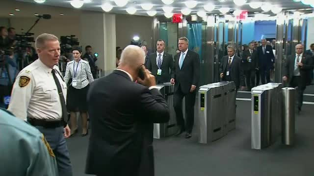 Momentul sosirii lui Klaus Iohannis la ONU. Luni a fost la un dineu cu Trump. VIDEO