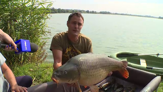 Noul record european la crap, "monstrul" prins lângă Capitală. ”L-am cântărit de faţă cu toţi”